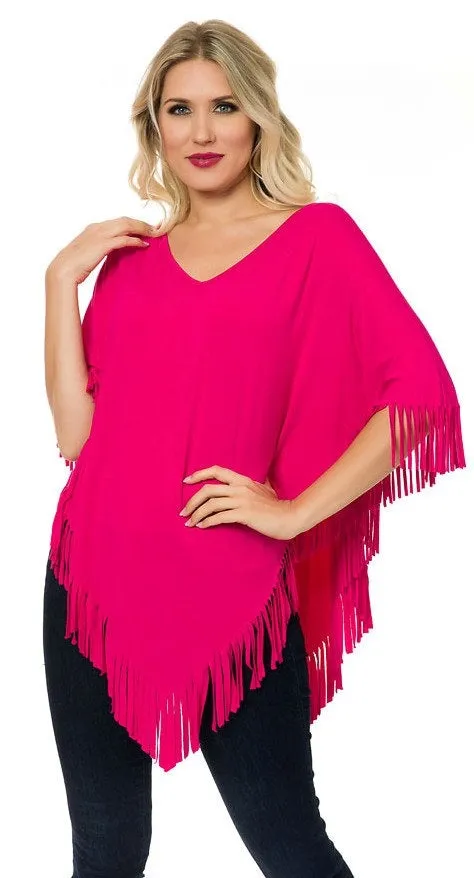 V Point Fringe Tunic