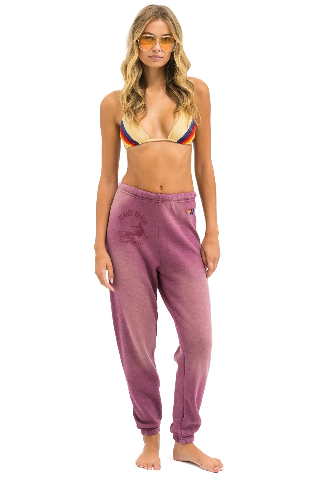 VENICE SURFER SWEATPANTS - FADED BERRY