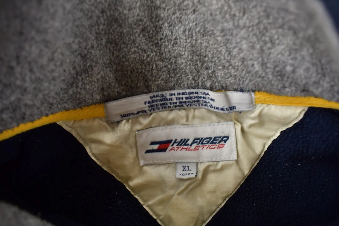 Vintage 1990s Hilfiger Athletics Quarter Zip Fleece Sweater Size XL