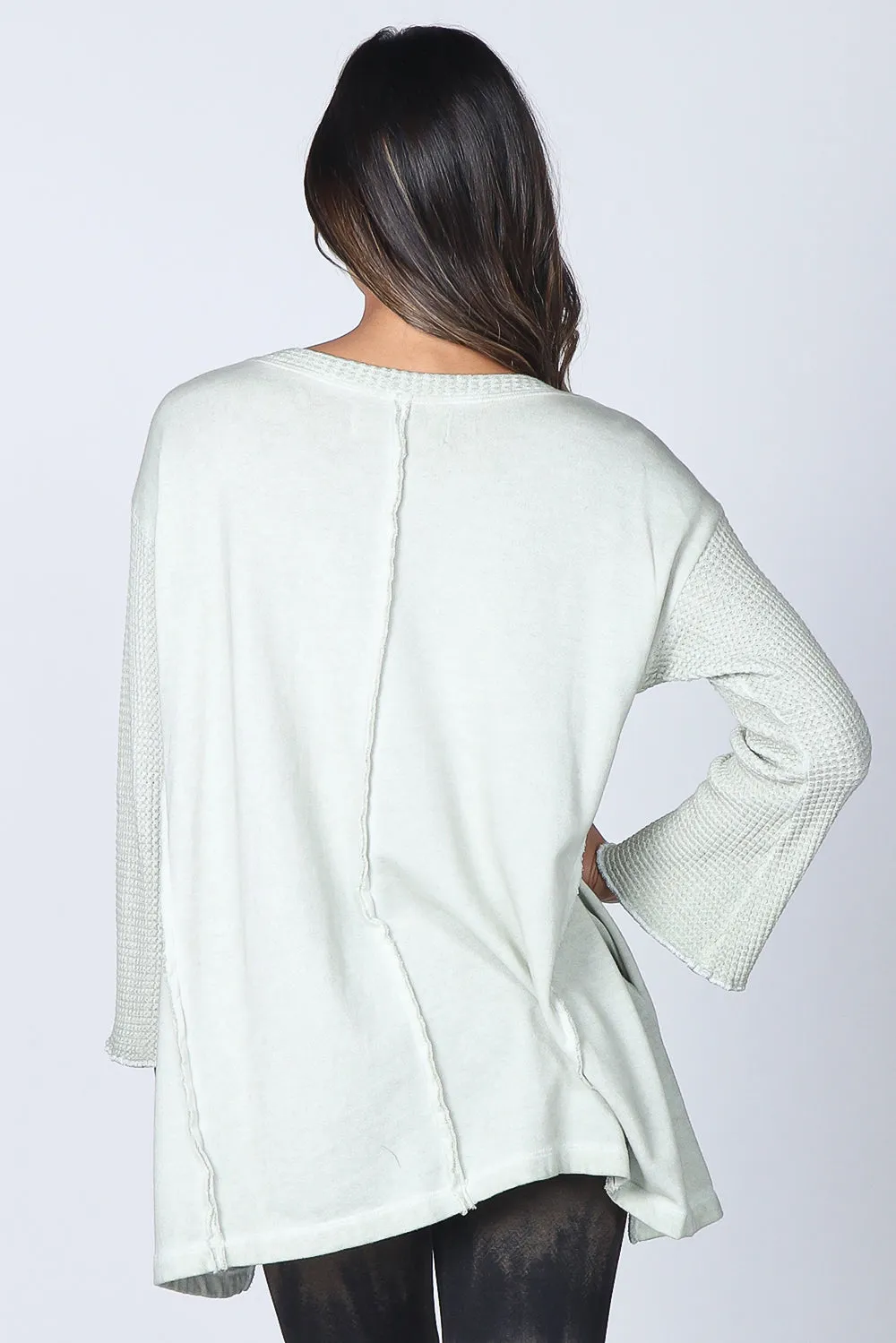 Waffle Knit Oil Washed Tunic