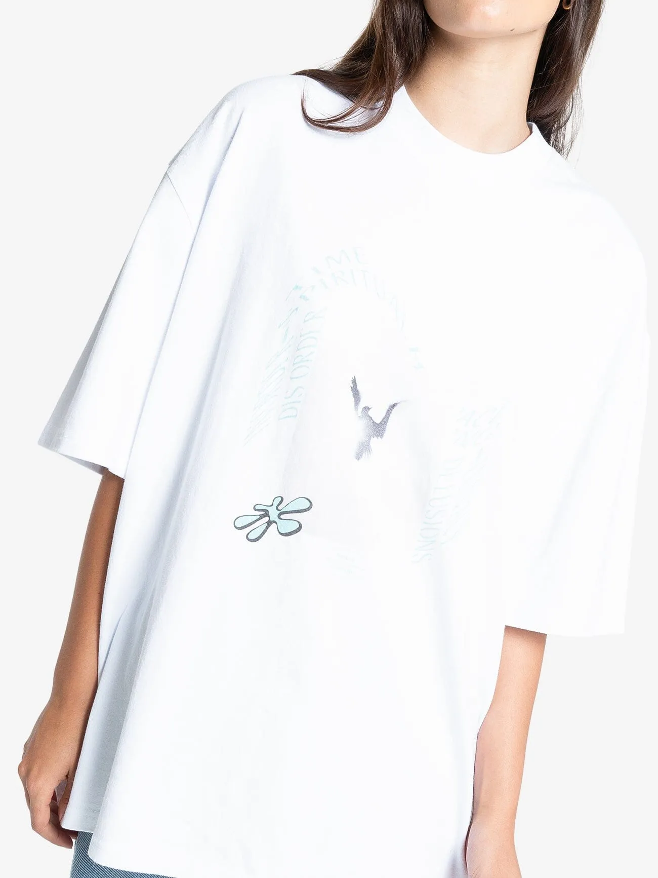 Warped Delusions Oversized Tee - White