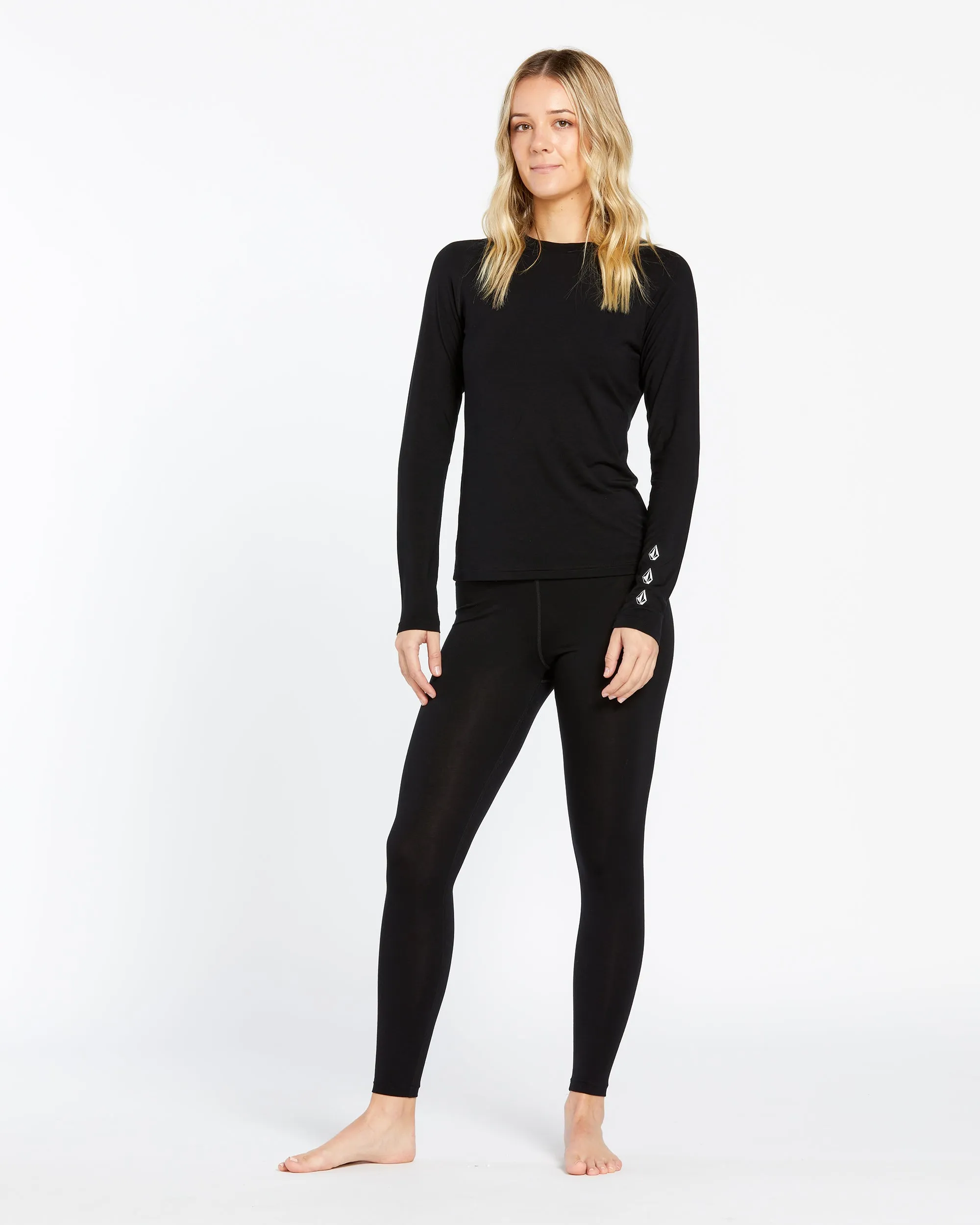 Womens Merino Blend Crew - Black