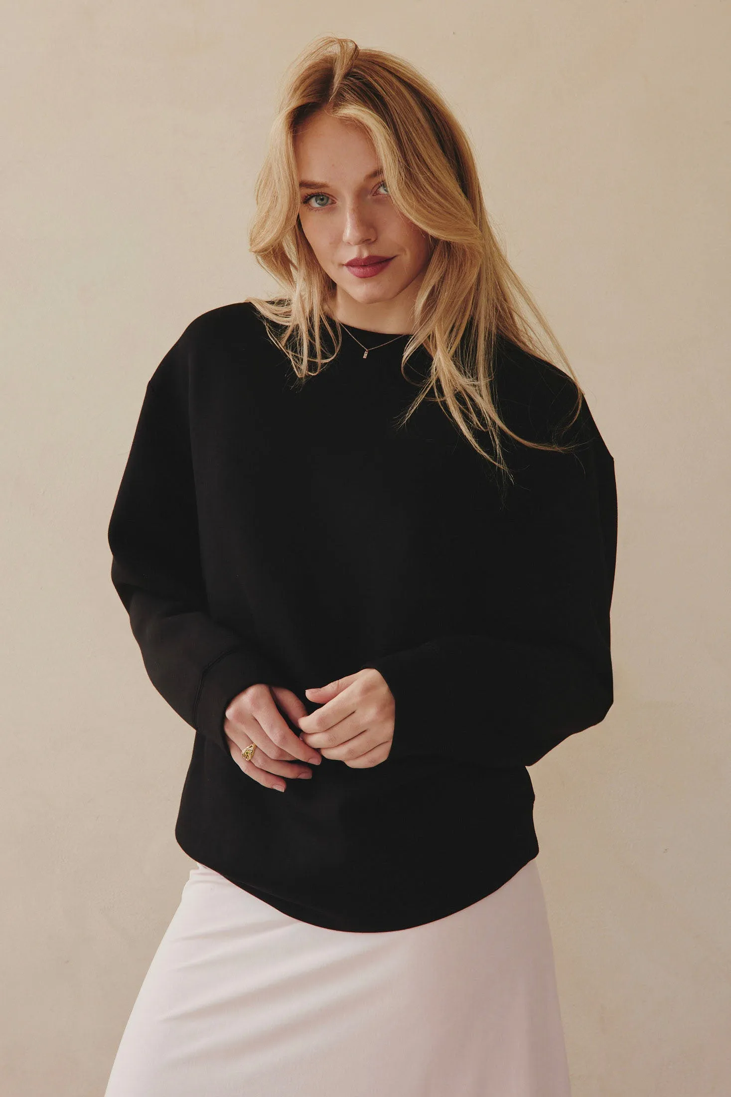 Women's Zoom Crewneck Sweater  - Black