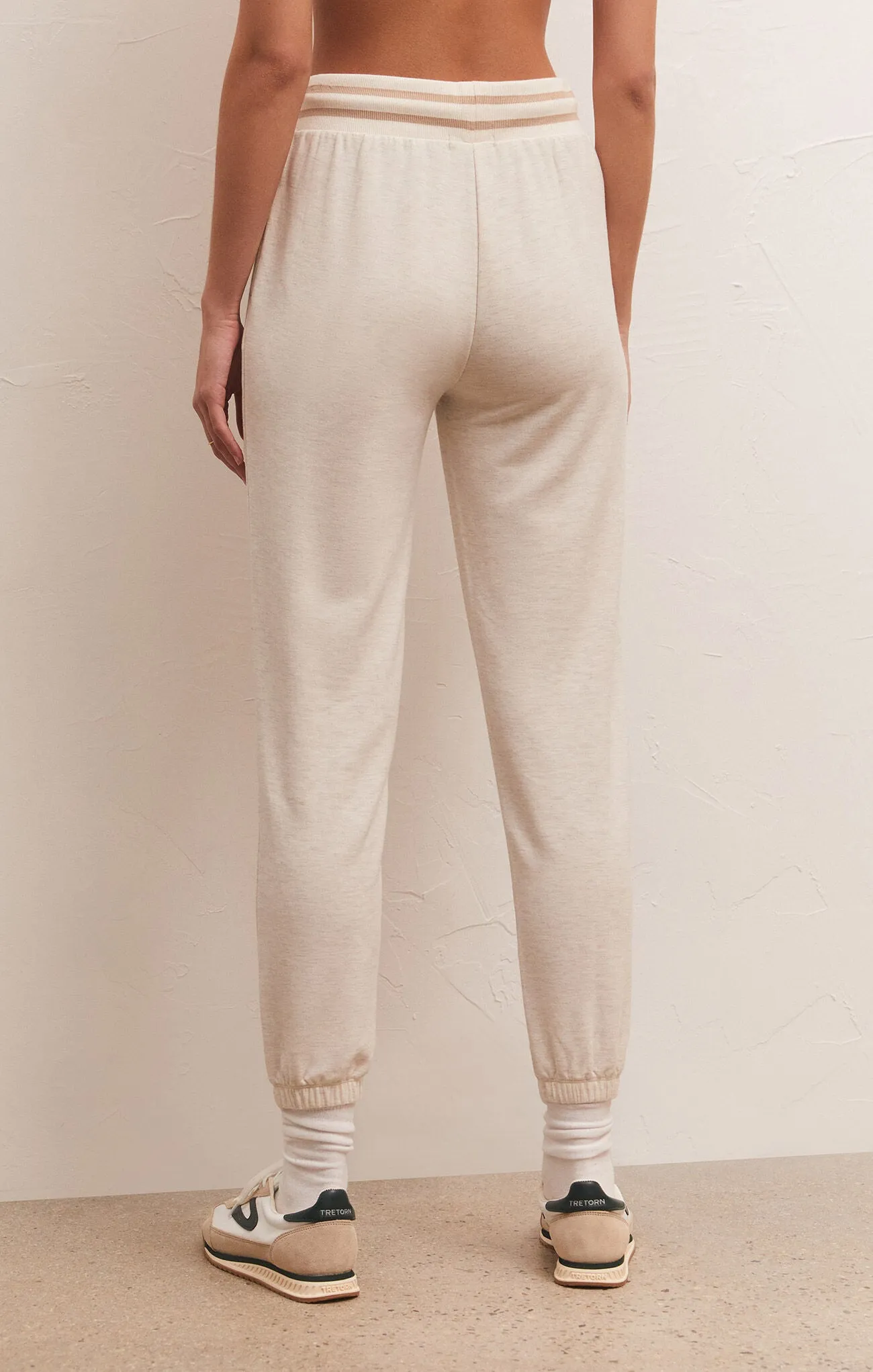 Z Supply Off Duty Modal Fleece Jogger - Light Oatmeal