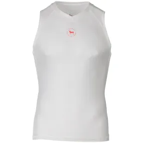 Zag 2.0 White Unisex Base Layer- Sleeveless